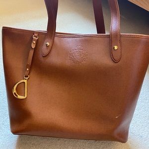 Ralph Lauren Saffiano Leather Tote Bag 🤎